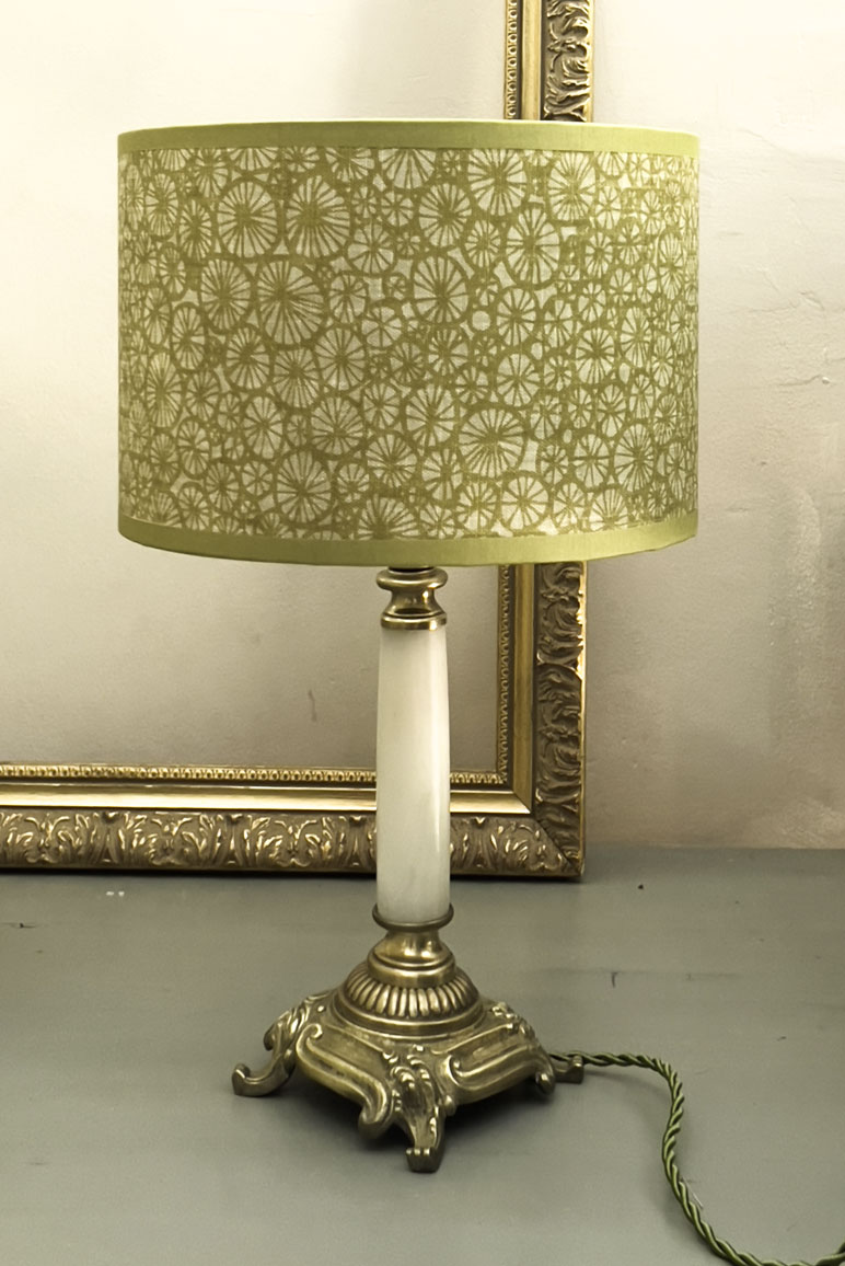 lampe-abat-jour-motif-japonais-vert-pied-bronze-marbre-ancien-decoration-maison-laliette-1